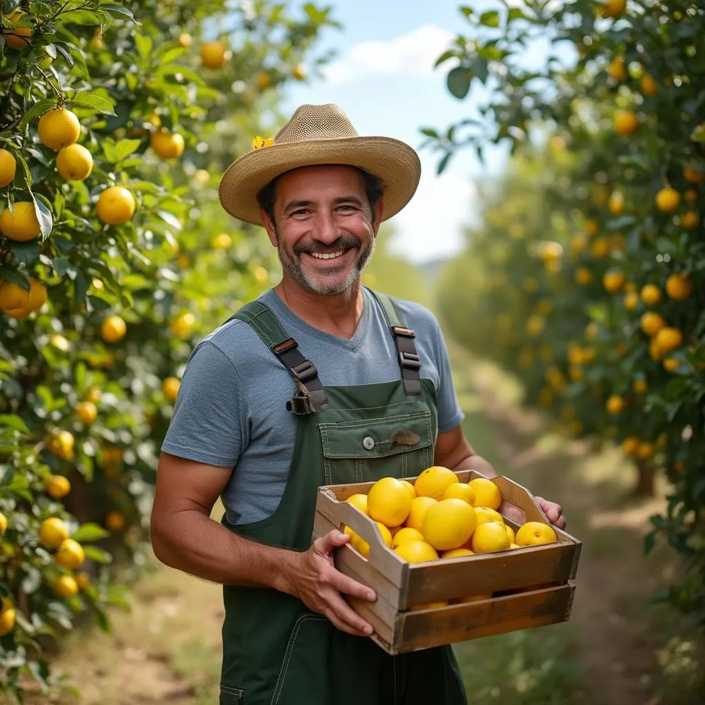Roberto Vega, productor de limones